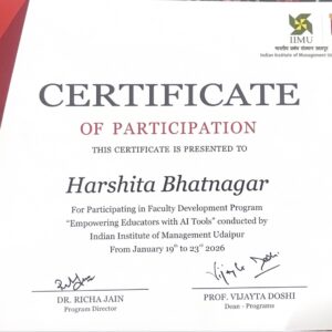 Dr. Harshita Bhatnagar